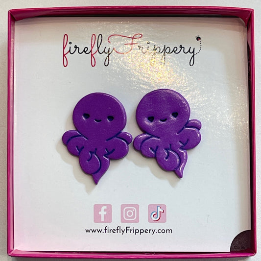 Kawaii Octopus Studs