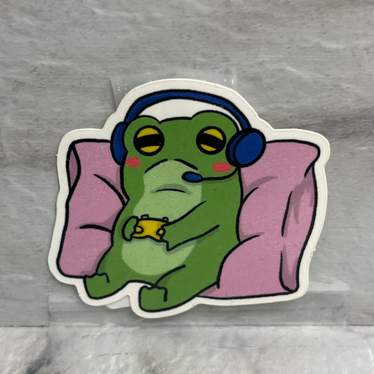 Gamer Frog Sticker