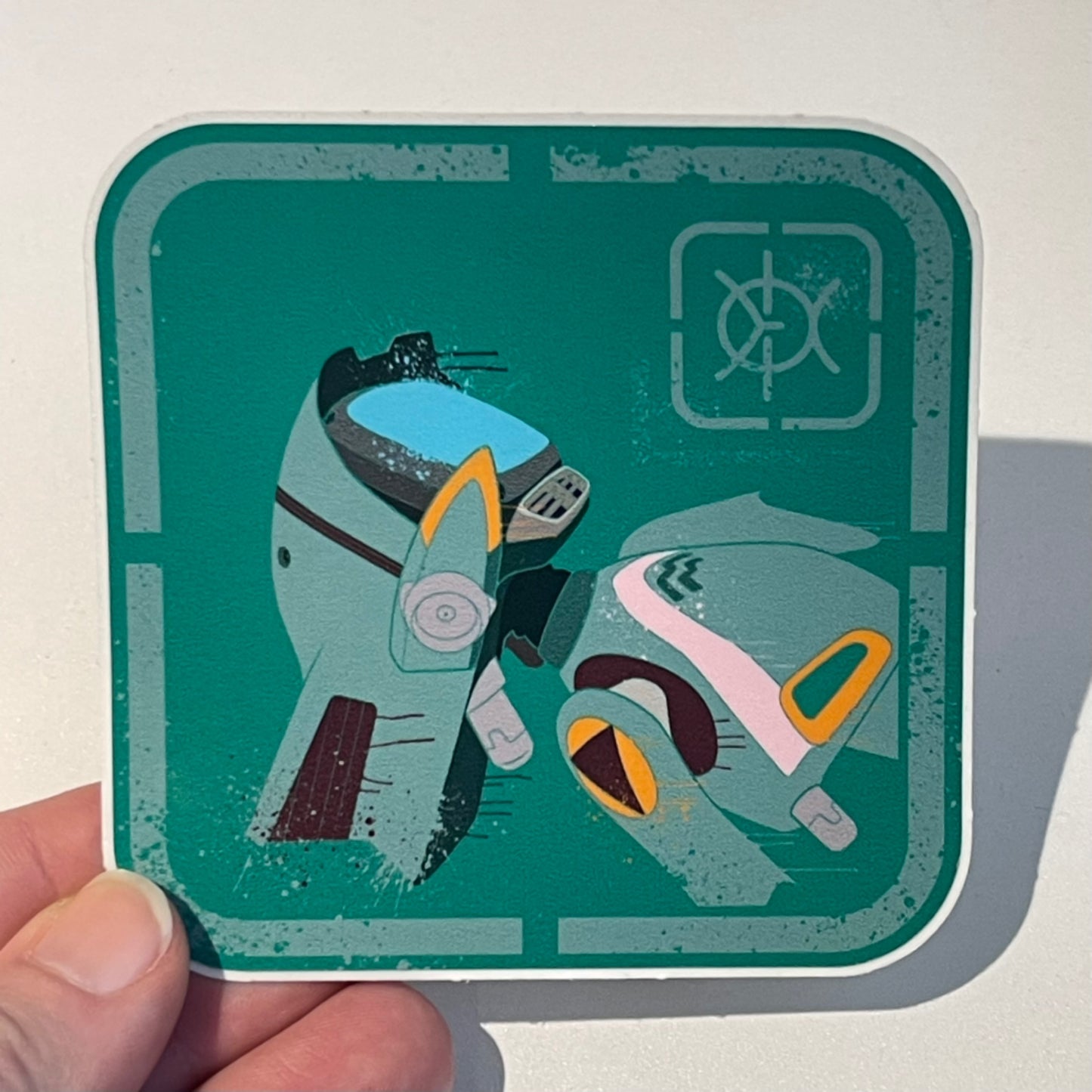 FLCL Teal Canti Vinyl Sticker