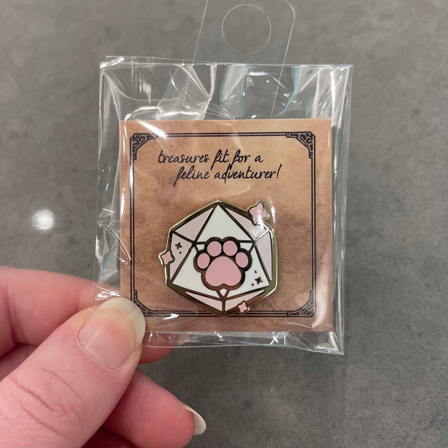 19A - Pink Dice Enamel Pin