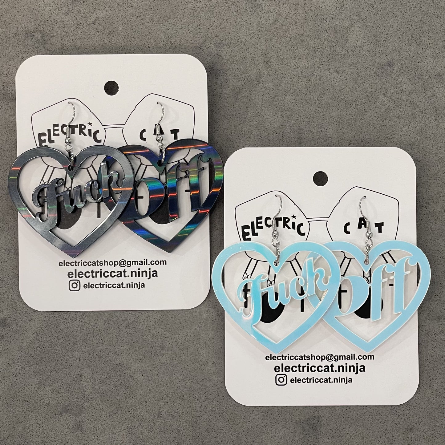 Fuck Off Hearts Earrings