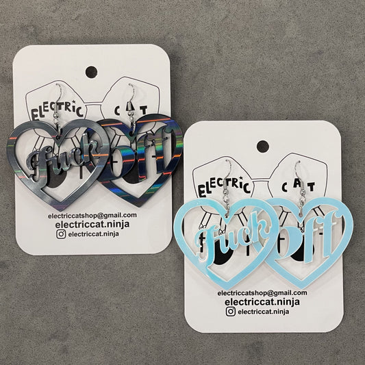 Fuck Off Hearts Earrings
