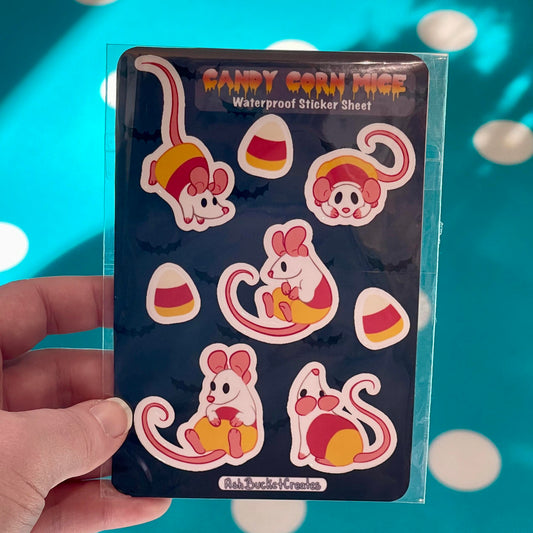 Candy Corn Mice Sticker Sheet