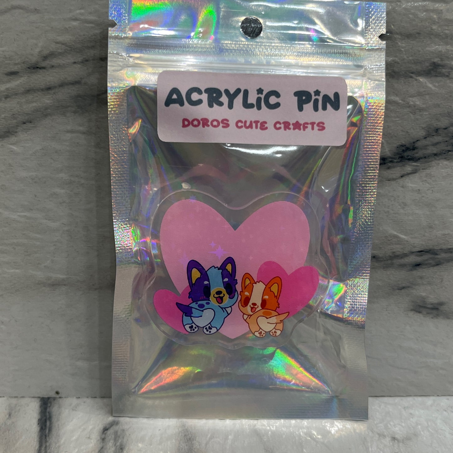 Blue & Orange Dog Pin