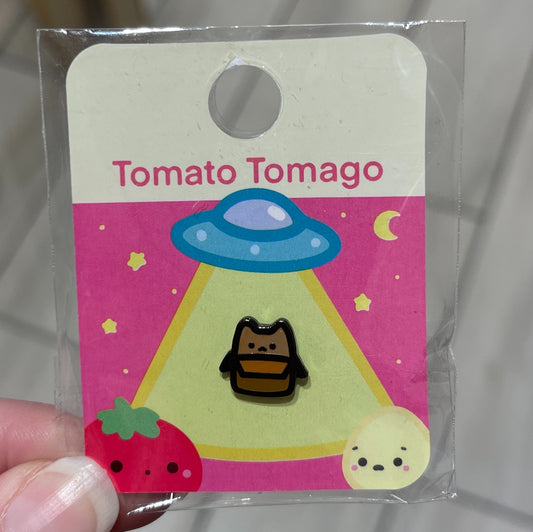 Box Cat Brown Mini Pin