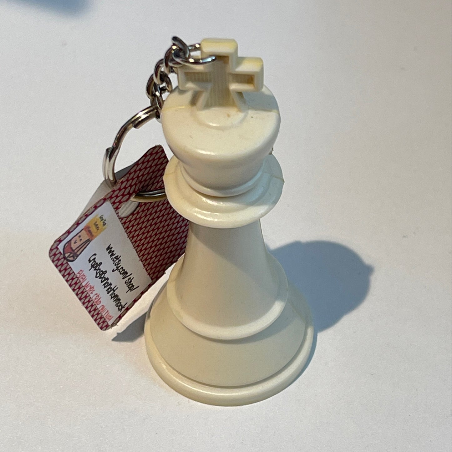 Chess White King Keychain