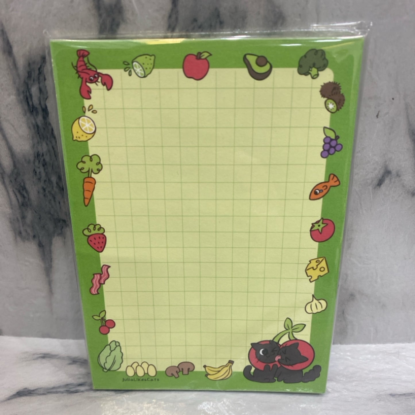 Grocery Kitty Note Pad