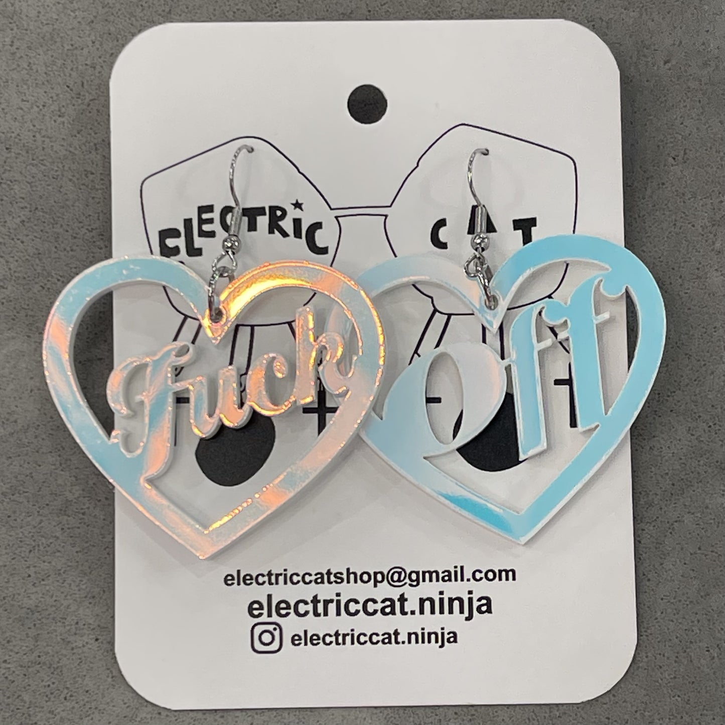 Fuck Off Hearts Earrings