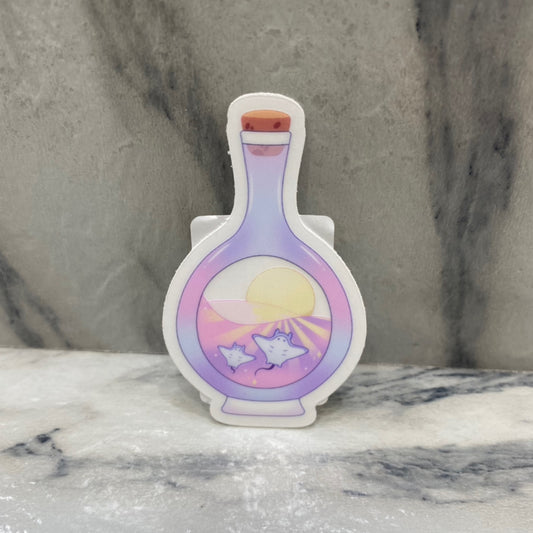 Manta Ray Bottle Sticker