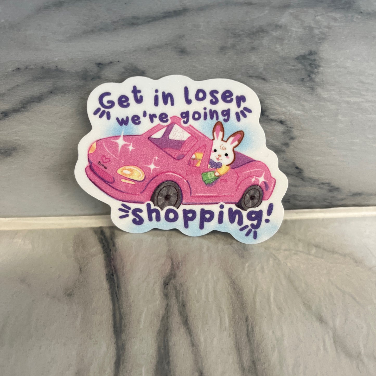 Shopping Calico Car Sticker