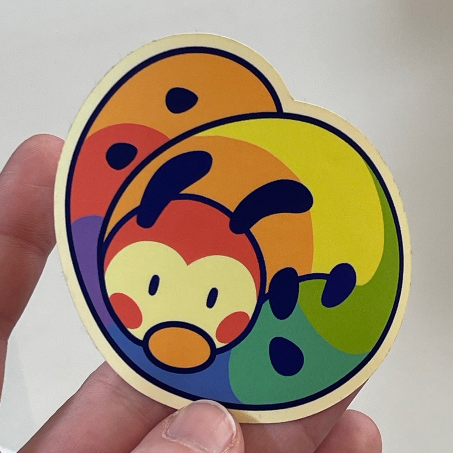 Rainbow Caterpillar Sticker