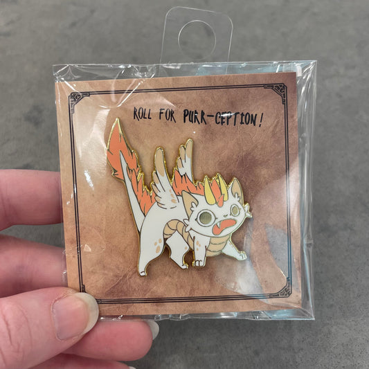 35B - Pastel Enraged Dragon Cat Enamel Pin