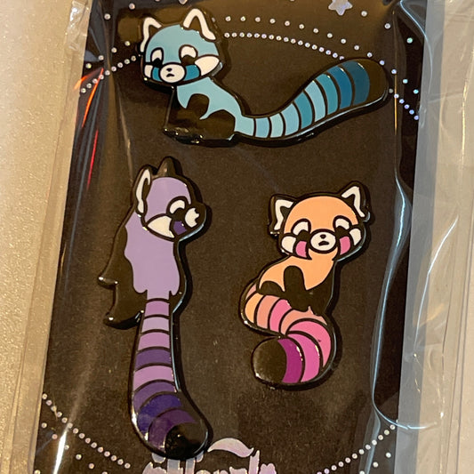 Pin Set Rainbow Panda