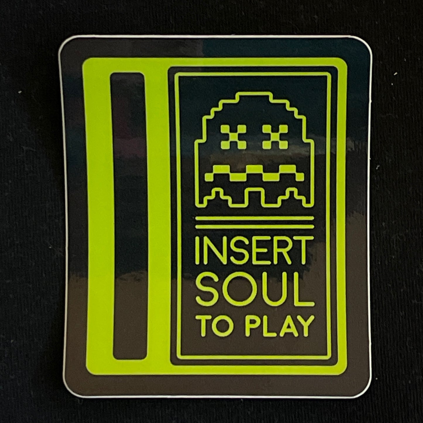 Insert Soul to Play - Lime Vinyl Sticker