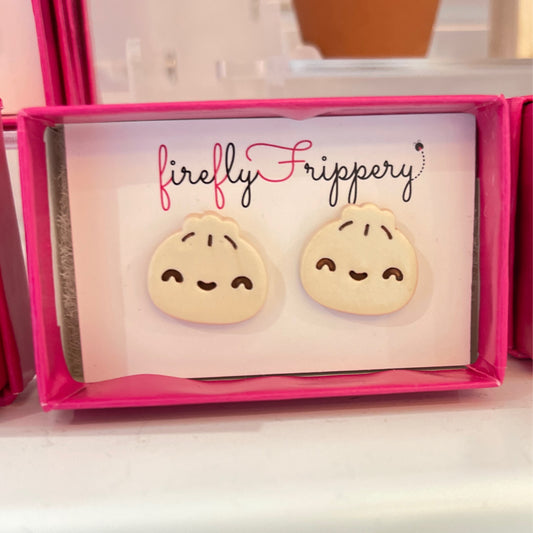 Kawaii Steam Bun Studs