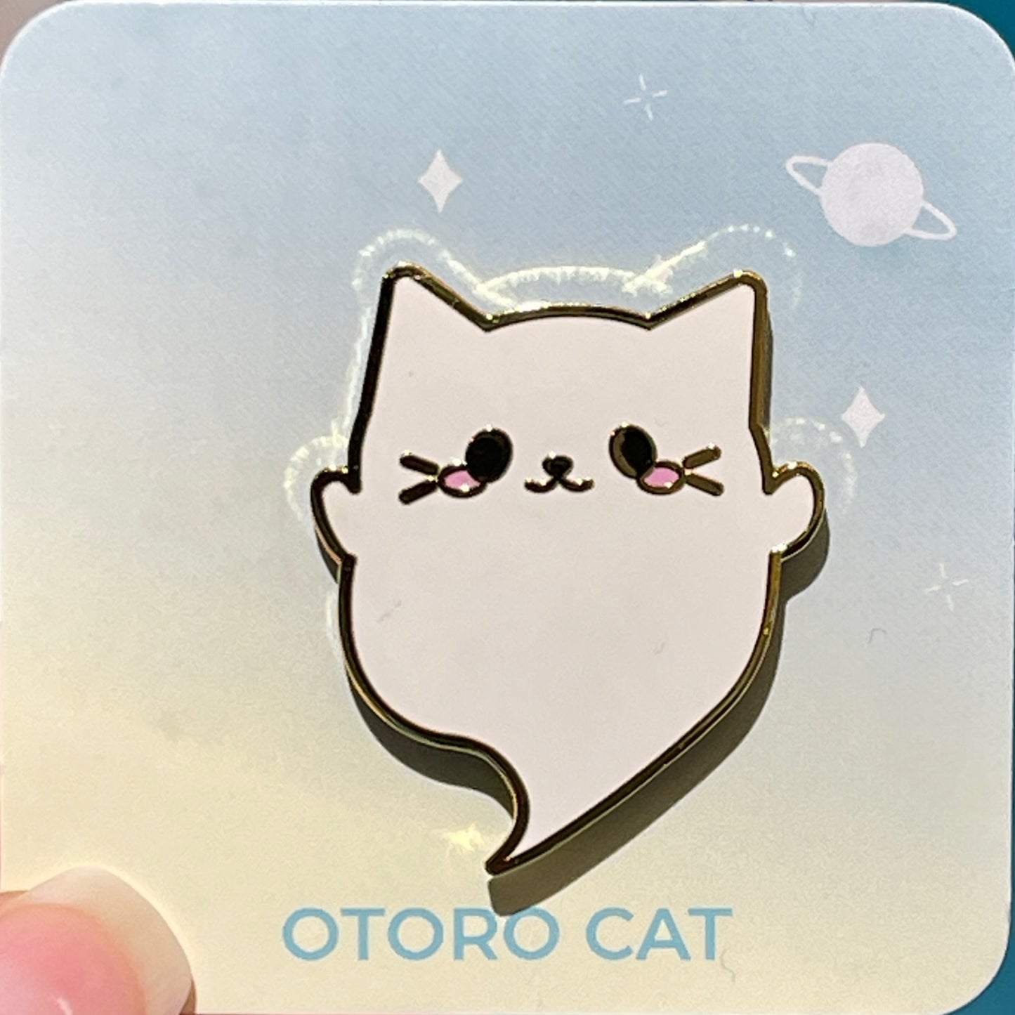 Cat Ghost Enamel Pin