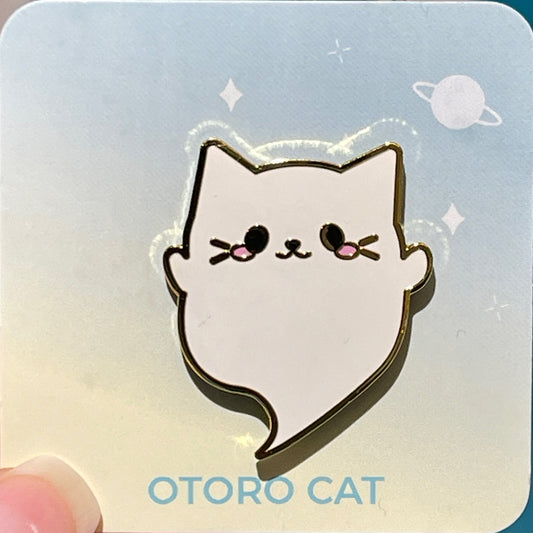 Cat Ghost Enamel Pin