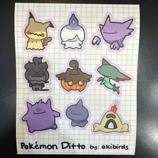 Ghost Ditto Sticker Sheet