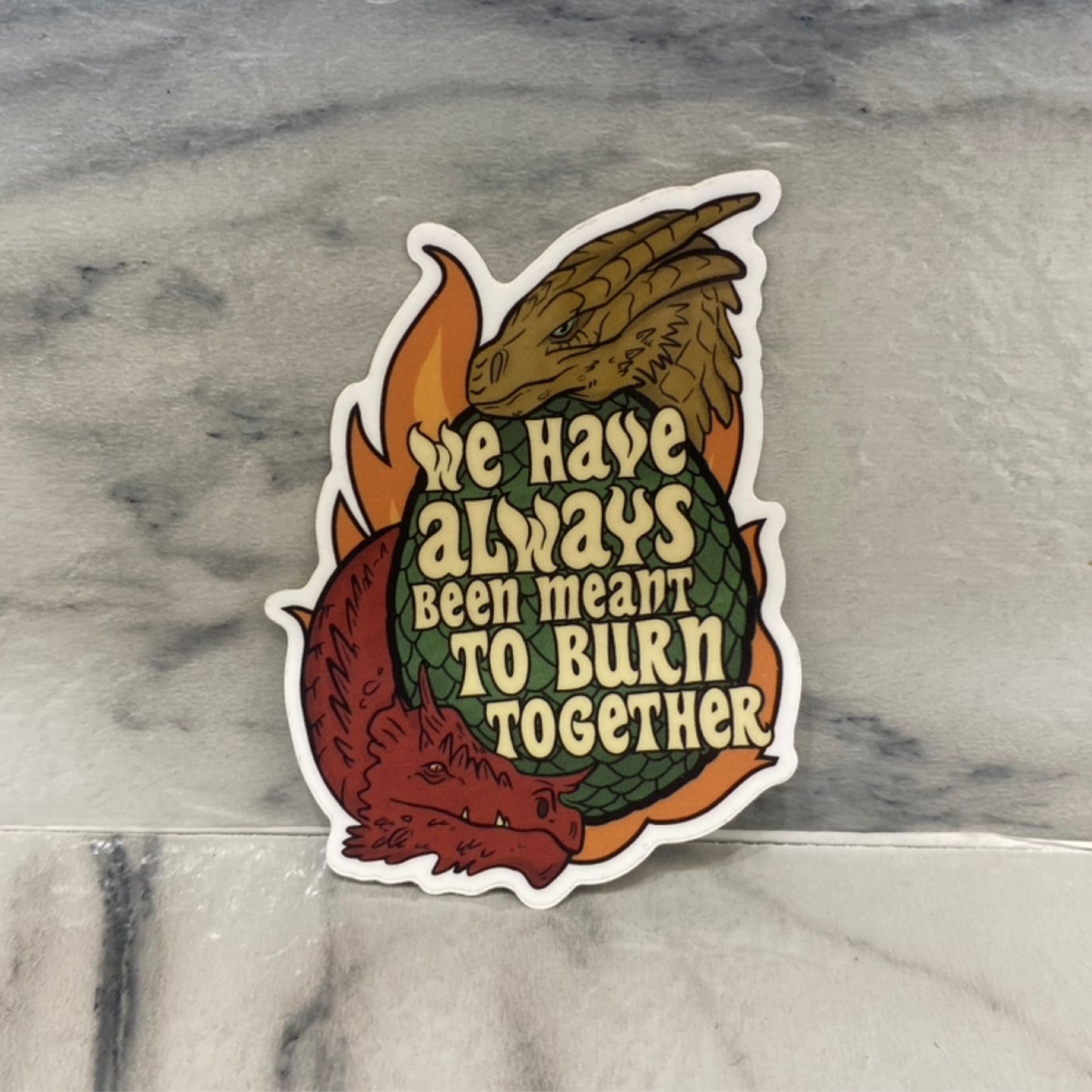 dragon meant to burn sticker
