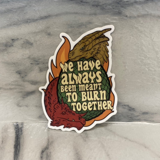 dragon meant to burn sticker