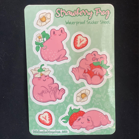 Strawberry Frog Sticker Sheet