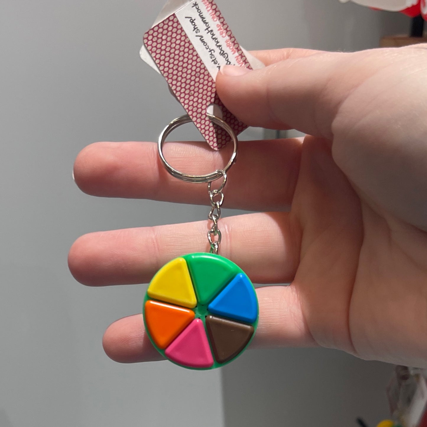 Trivial Pursuit Green Keychain