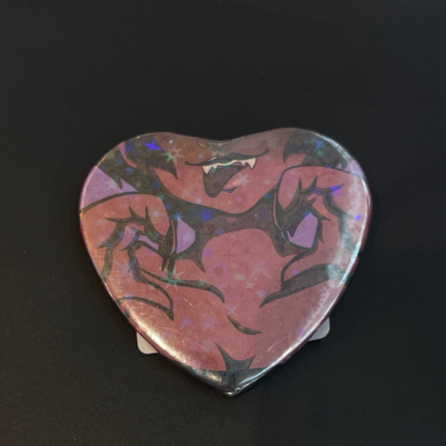 Red Demon Heart Button