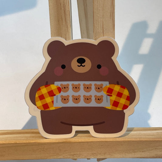 Baking Bear Vinyl Sticker