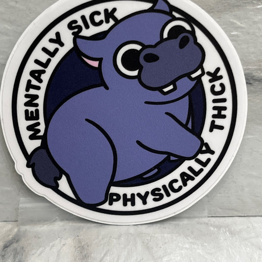 Thicc Hippo Sticker