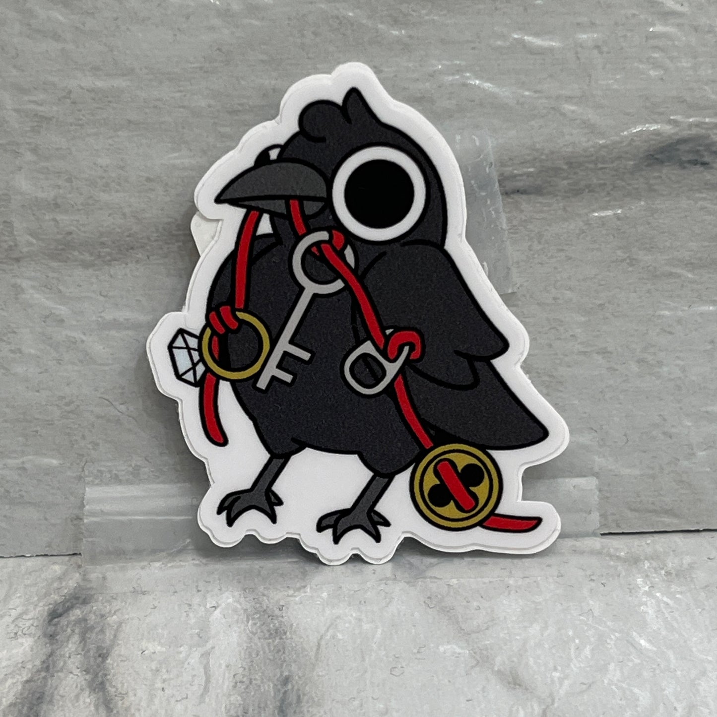 Shiny Things Crow Sticker