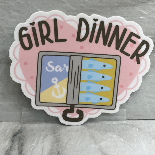 Girl Dinner Sticker