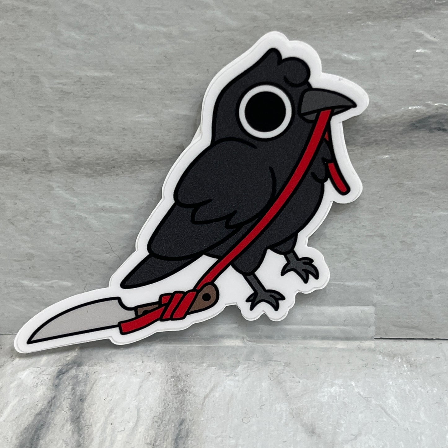 Knife Crow Sticker