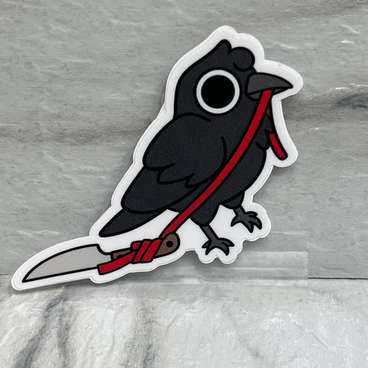Knife Crow Sticker
