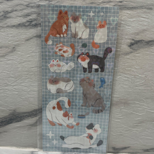 Cat Collage Sticker Sheet