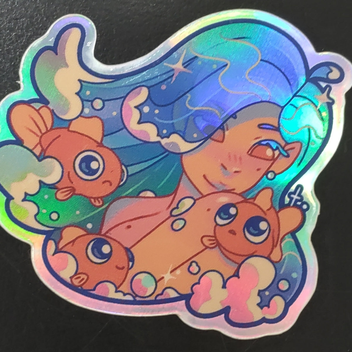 Wave Girl Holo Sticker