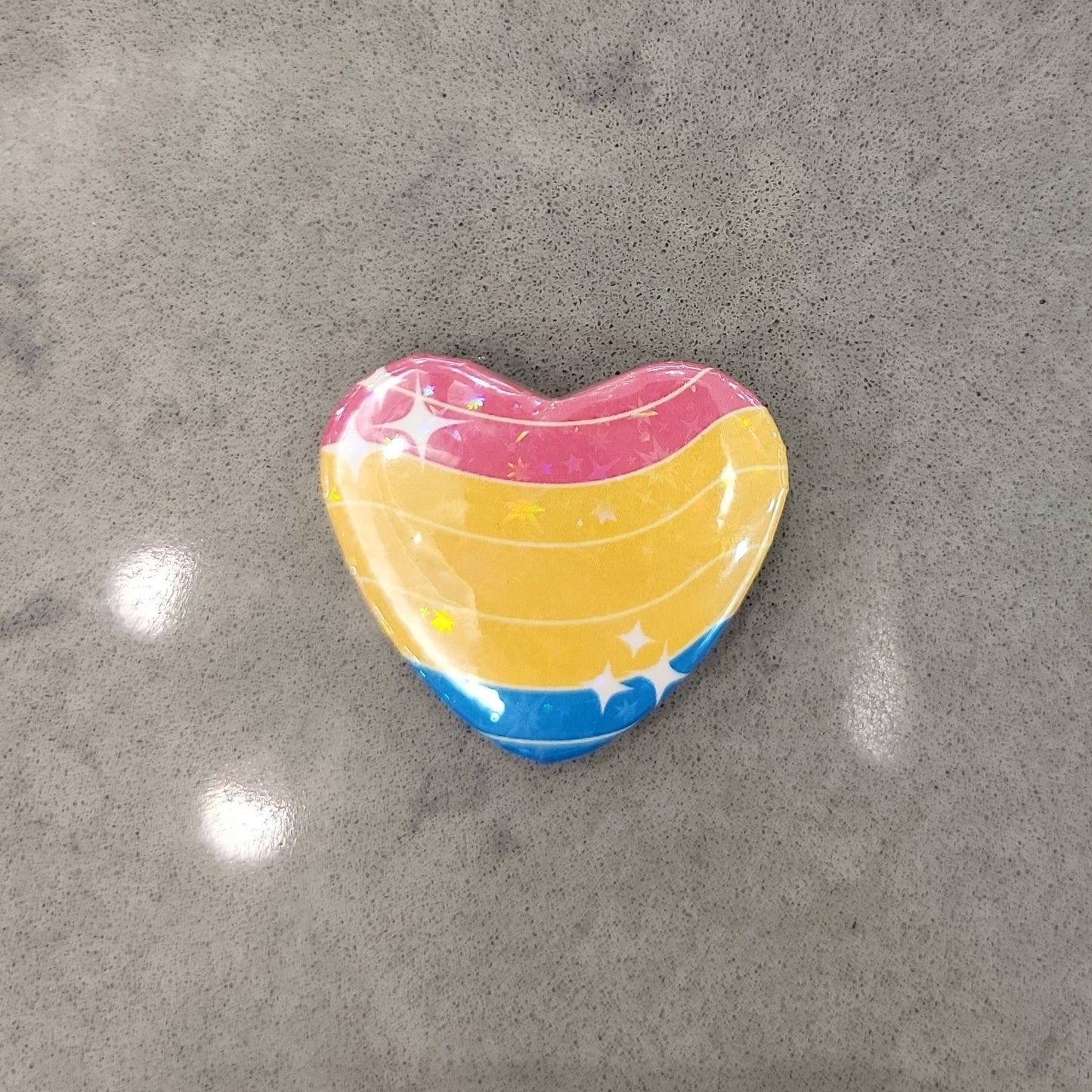 Mini Heart Pride Flag Buttons