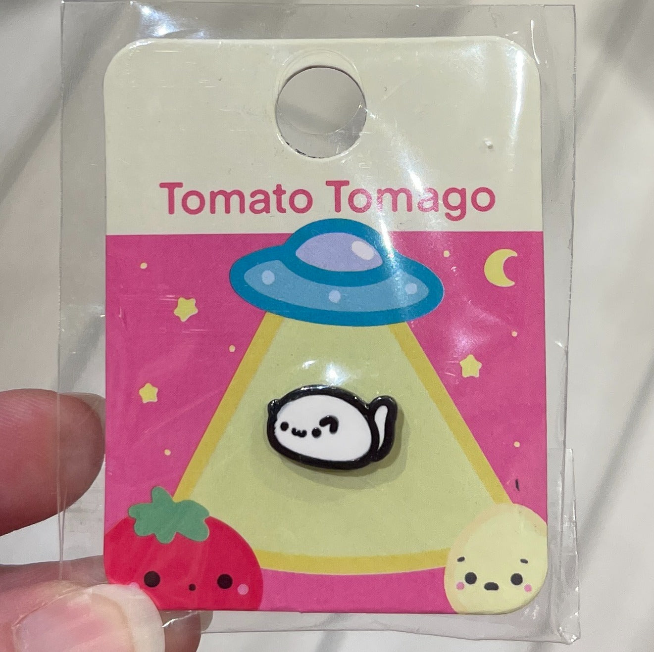 Mochi Cat White Mini Pin