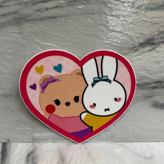 Miffy & Bear Heart Sticker