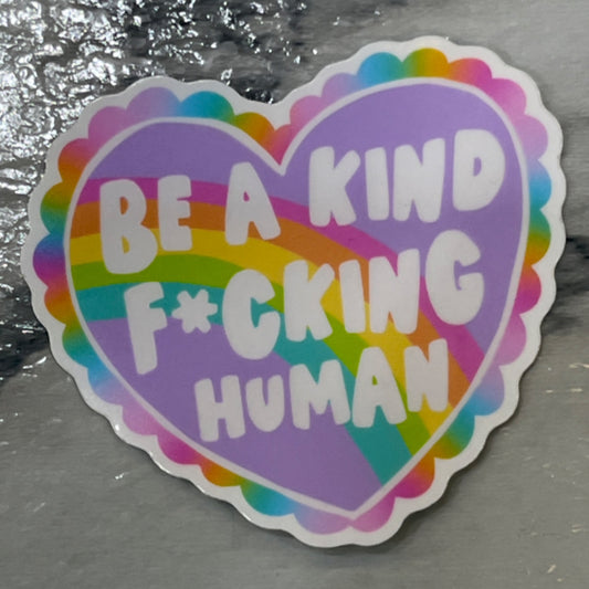 rainbow heart sticker