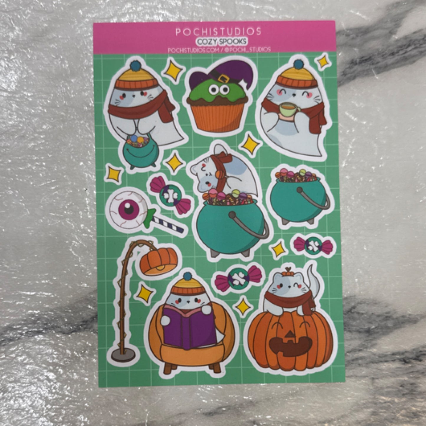 Cozy Spooks Sticker Sheet