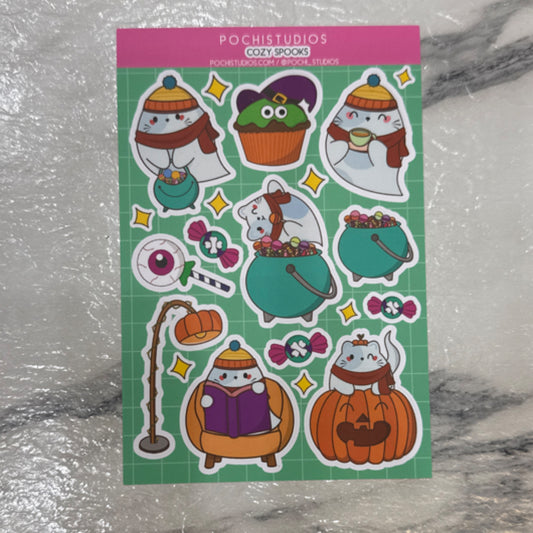 Cozy Spooks Sticker Sheet