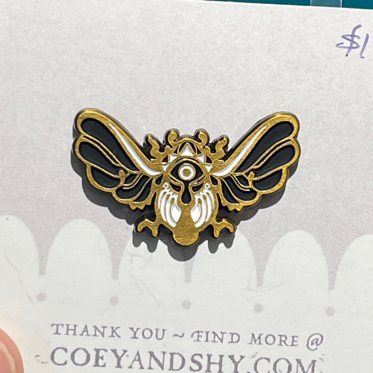 Mini Scarab (eye center) Pin