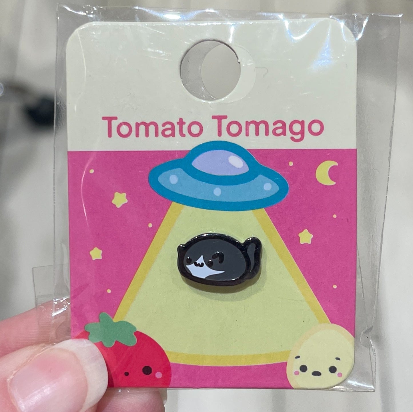 Mochi Cat Black Tuxedo Mini Pin