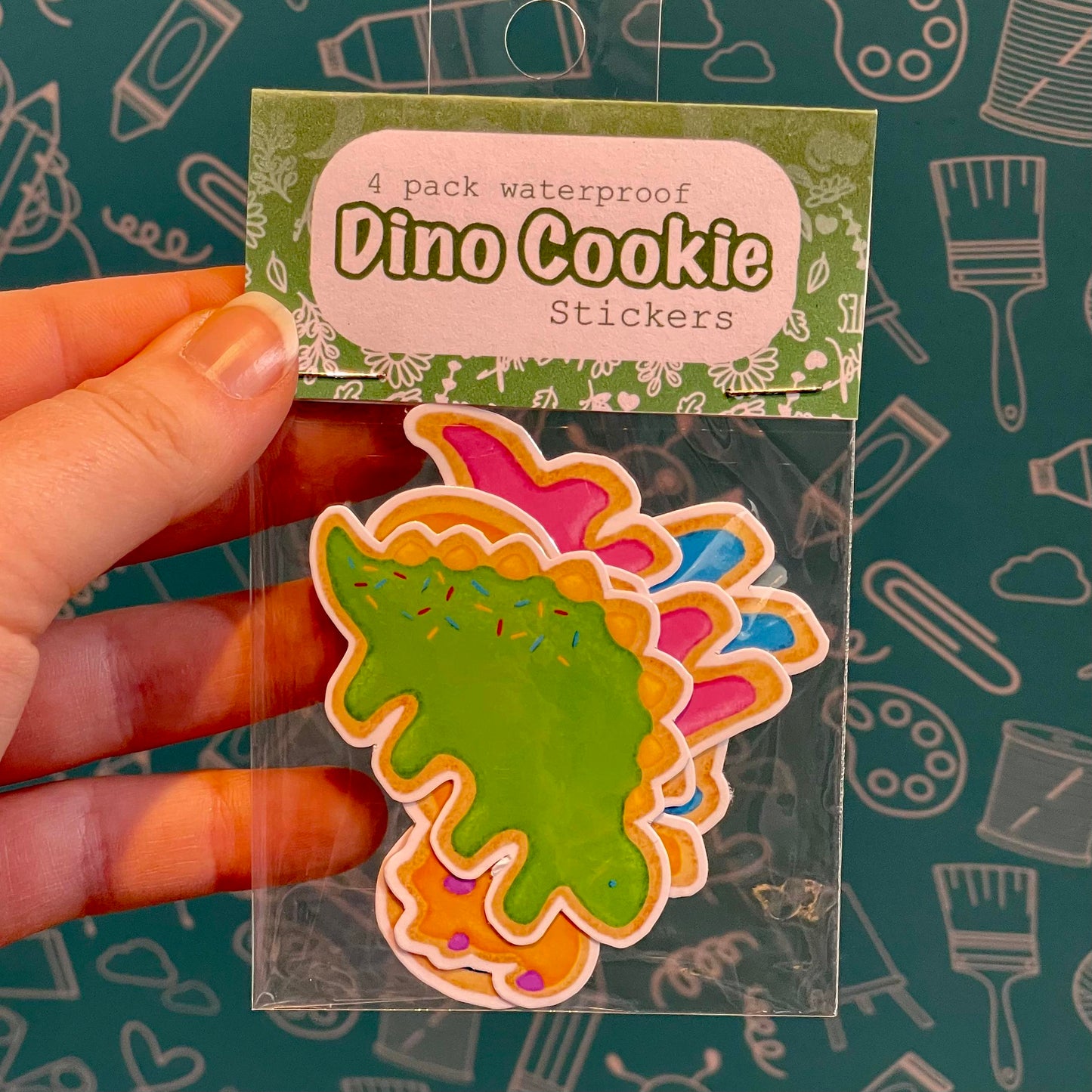 Dino Cookie Sticker Pack