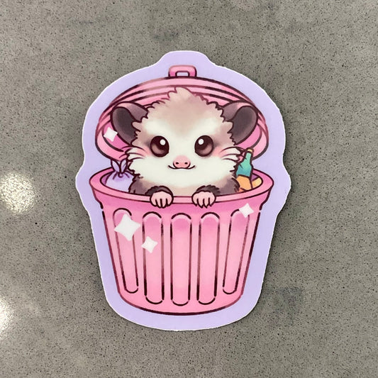Trashcan Opossum Sticker