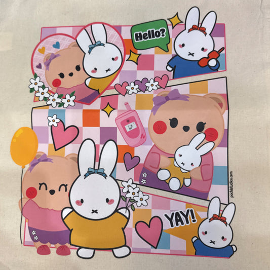 Cute Bunny & Bear ToteBags