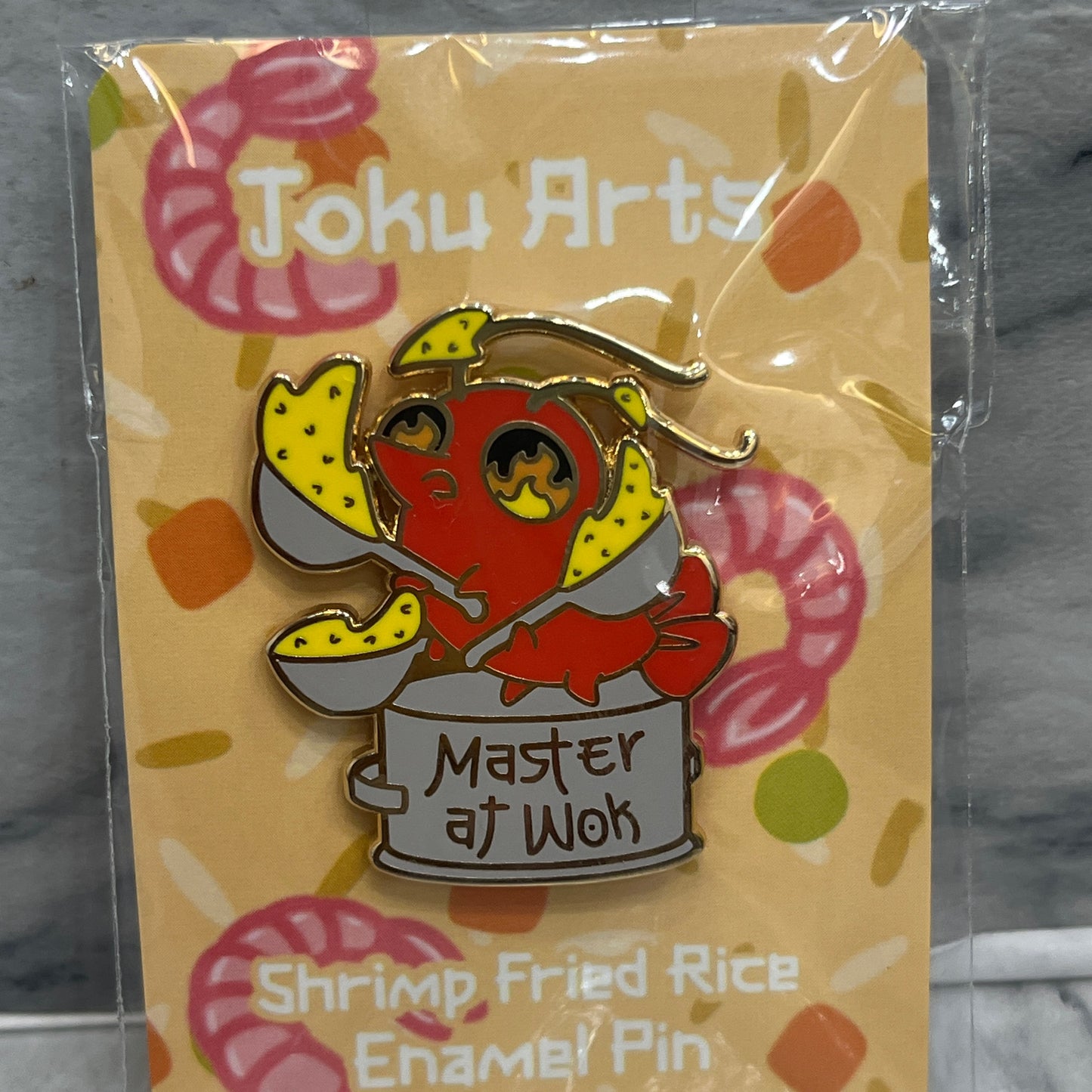 Master at Wok Enamel Pin