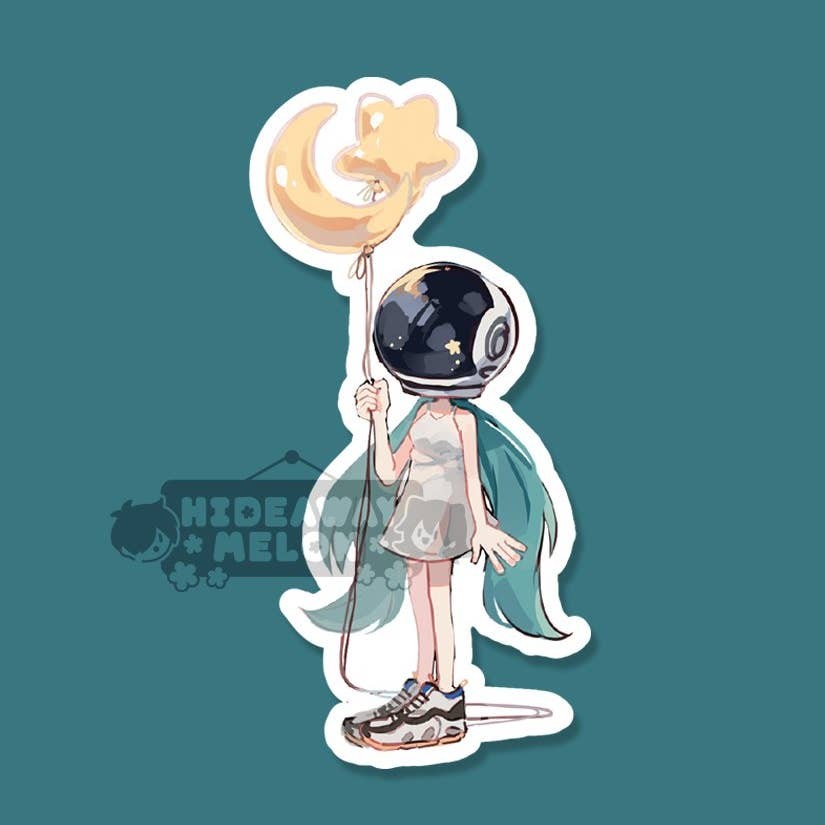 Astronaut Miku Sticker