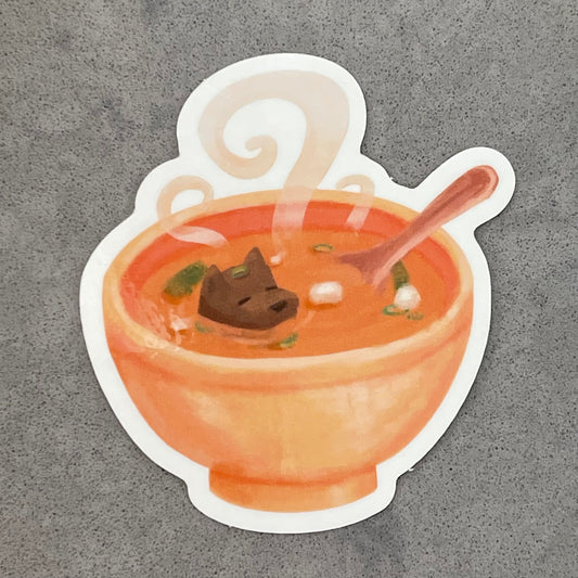 Dog in Miso Soup Sticker