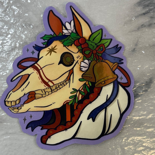 mari lwyd mirror sticker